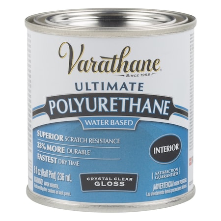 Varathane Varathane Ultimate Transparent Gloss Crystal Clear Water-Based Acrylic Modified Urethane Polyurethan 200061H